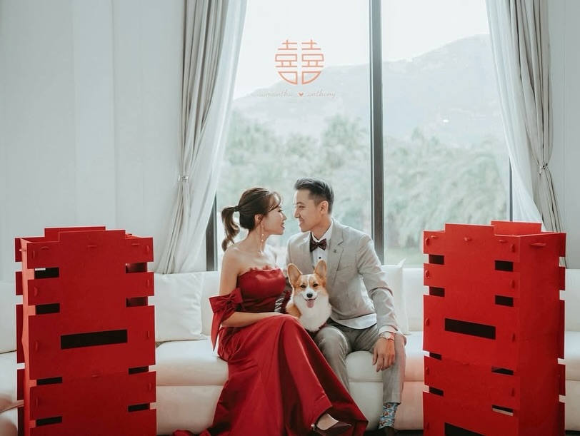 西式婚禮開始之前，也可以於GREEN HOUSE的絕美新娘房進行中國傳統敬茶儀式。
恭喜晒Samantha & Anthony @colacolacorgi C (1)